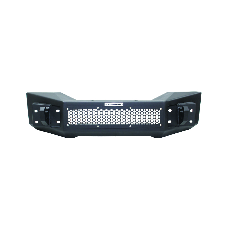 Jeep Wrangler Bumper - Front - Go Rhino - Rockline Winch Ready Stubby - Textured Black - `07-`20